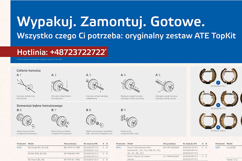 Wypakuj. Zamontuj. Gotowe. Oryginalny zestaw ATE TopKit