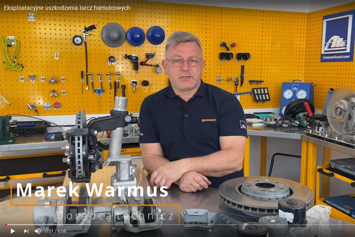 Eksploatacyjne uszkodzenia tarcz hamulcowych