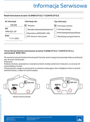 Klocki hamulcowe oś tylna 13.0460-2713.2 / 13.0470-2713.2